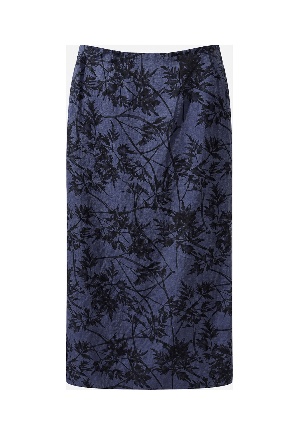1990s Blue Polyester Skirt - Front View