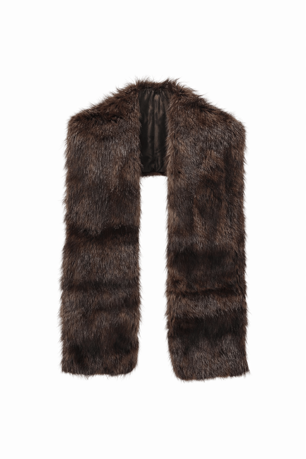1960s Dark Brown Fur Stole - Front View