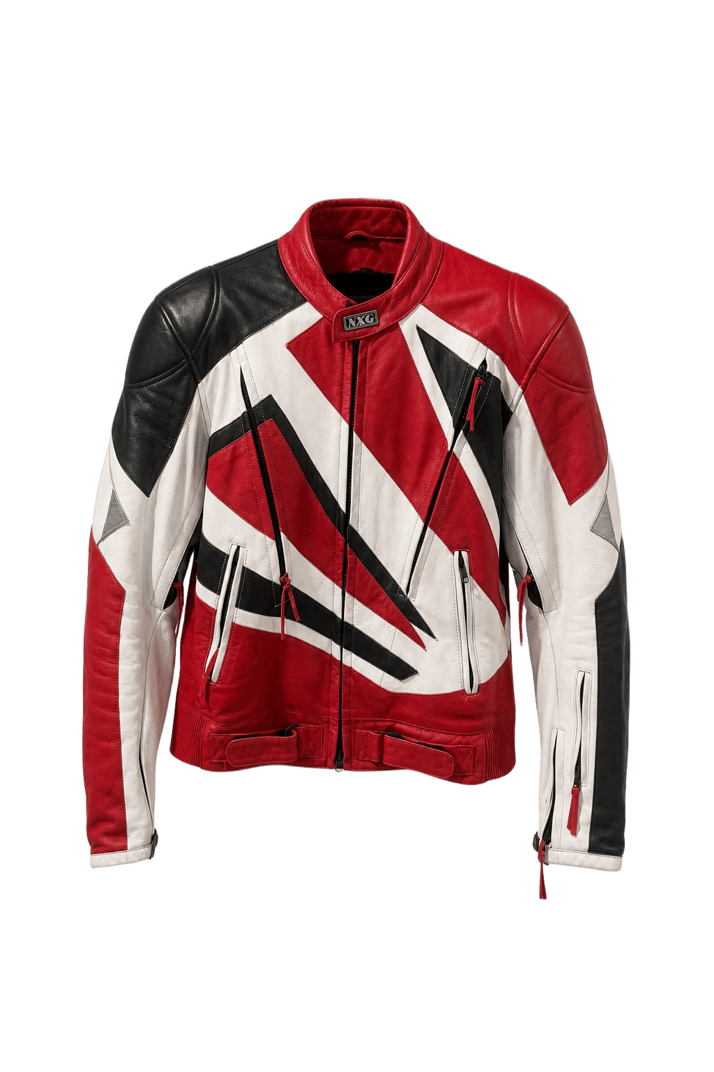 1990s Red Leather Jacket - Front View