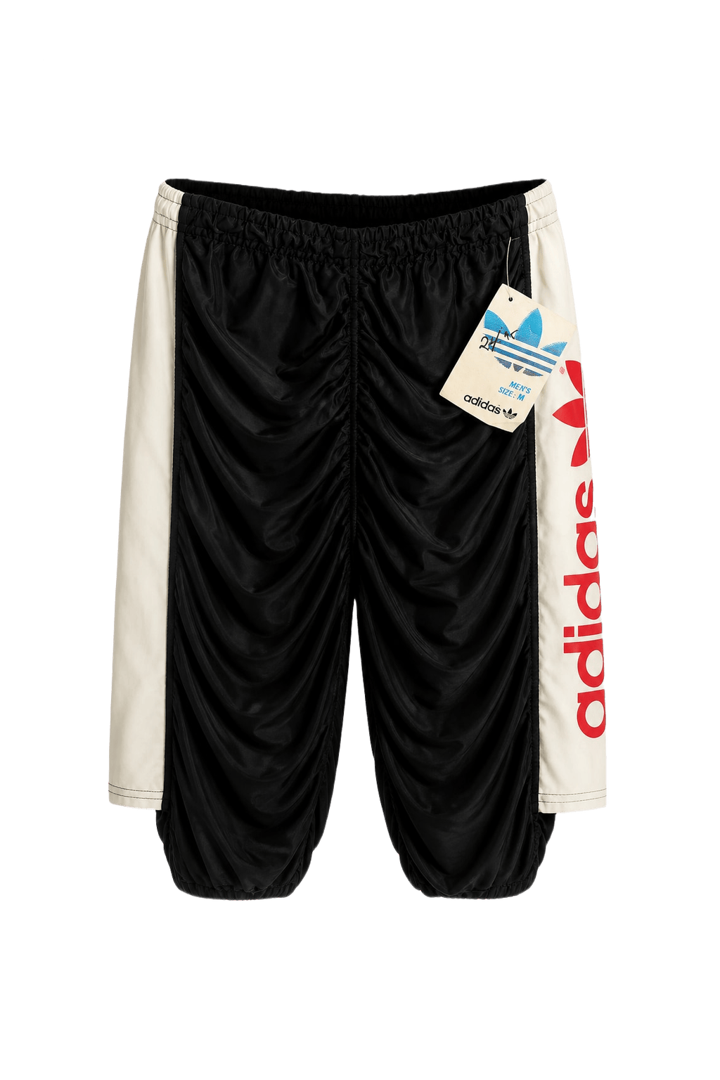 1980s Black Polyester Pants - Front View