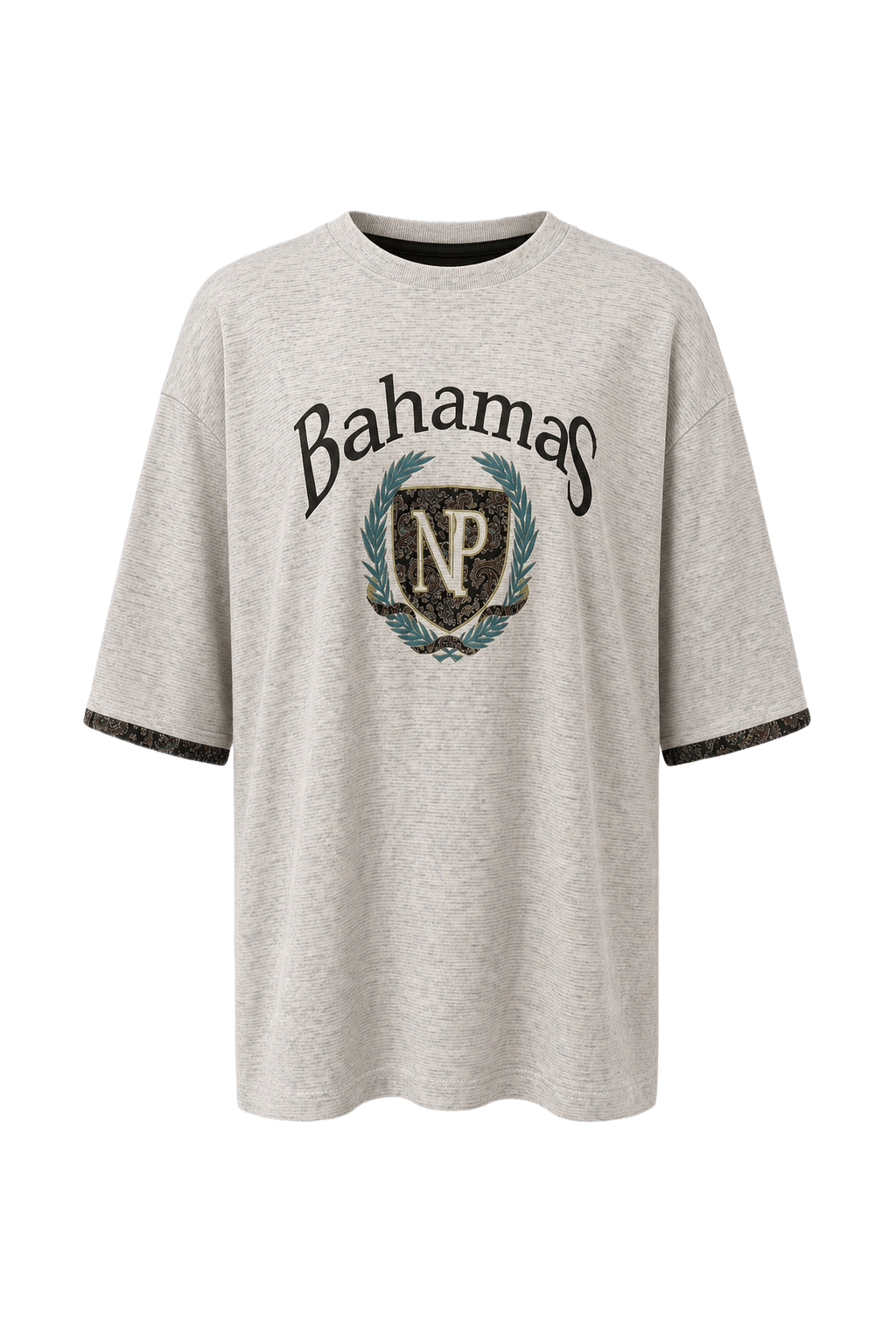 1990s Light Gray Cotton T-Shirt - Front View