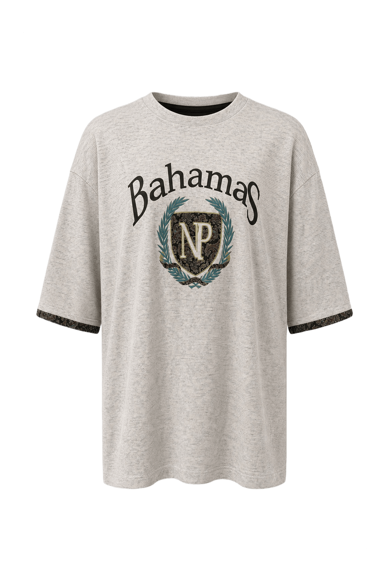 1990s Light Gray Cotton T-Shirt - Front View