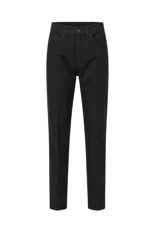 1960s Black Synthetic Blend Pants - Front View