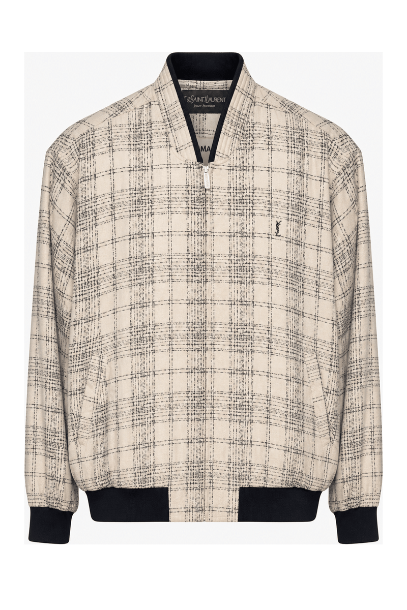 1980s Beige Wool Blend Jacket - Front View