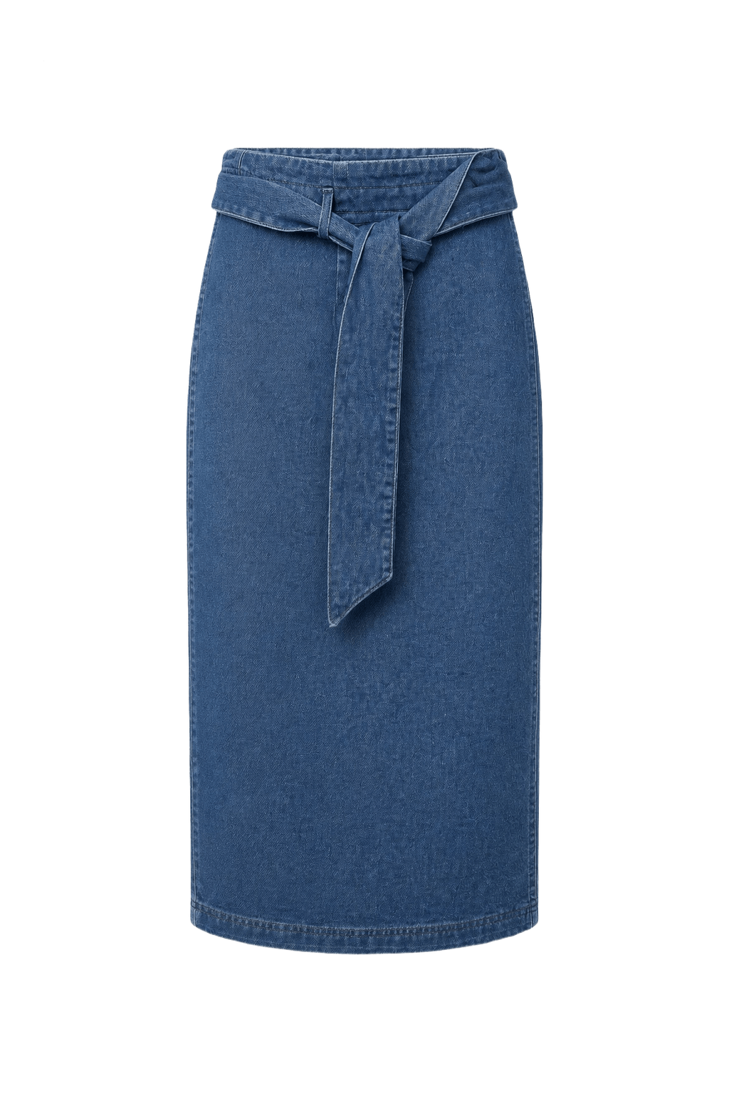 1990s Blue Denim Skirt - Front View