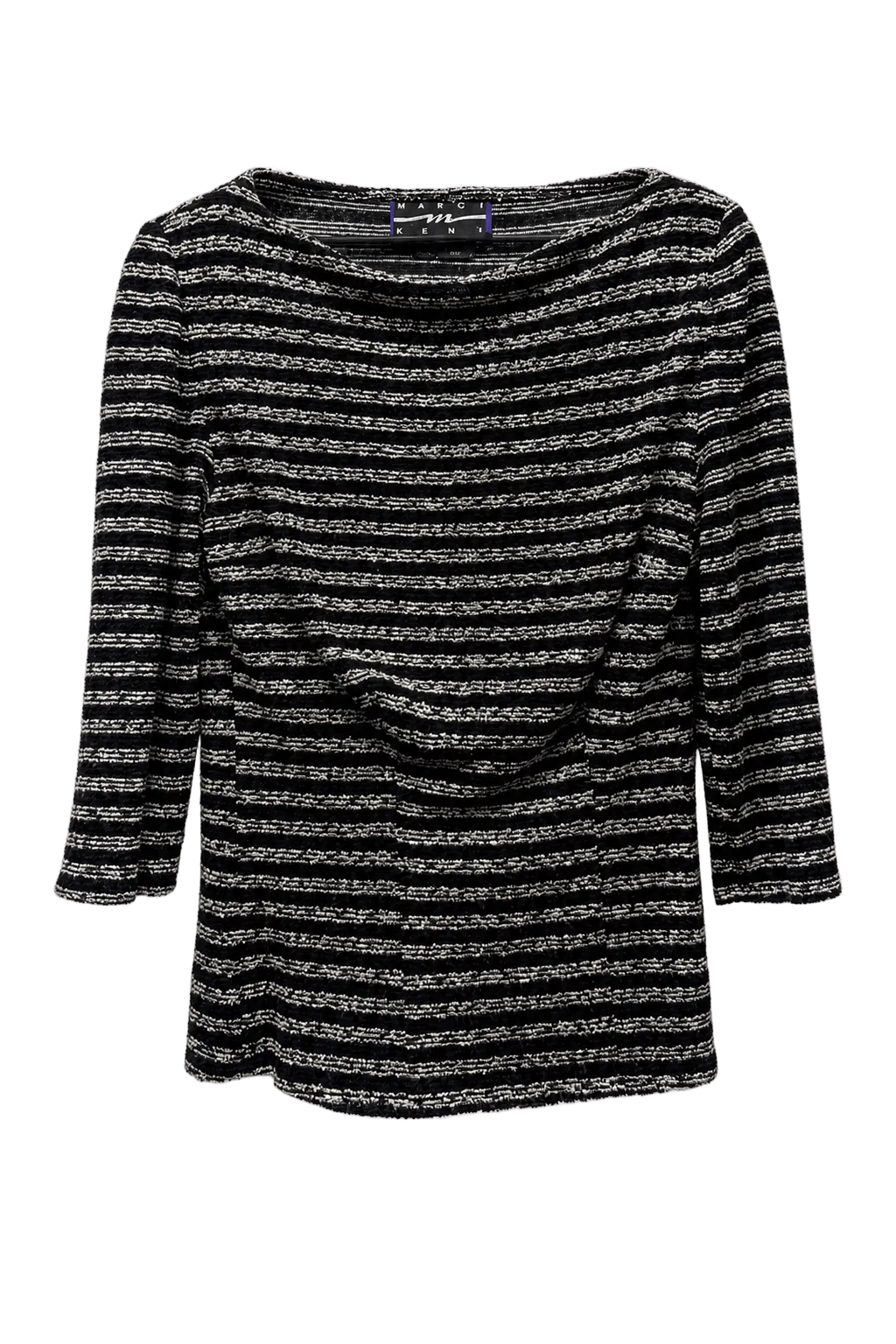 1980s Black Terrycloth Sweater - Front View