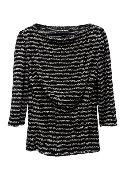 1980s Black Terrycloth Sweater - Front View