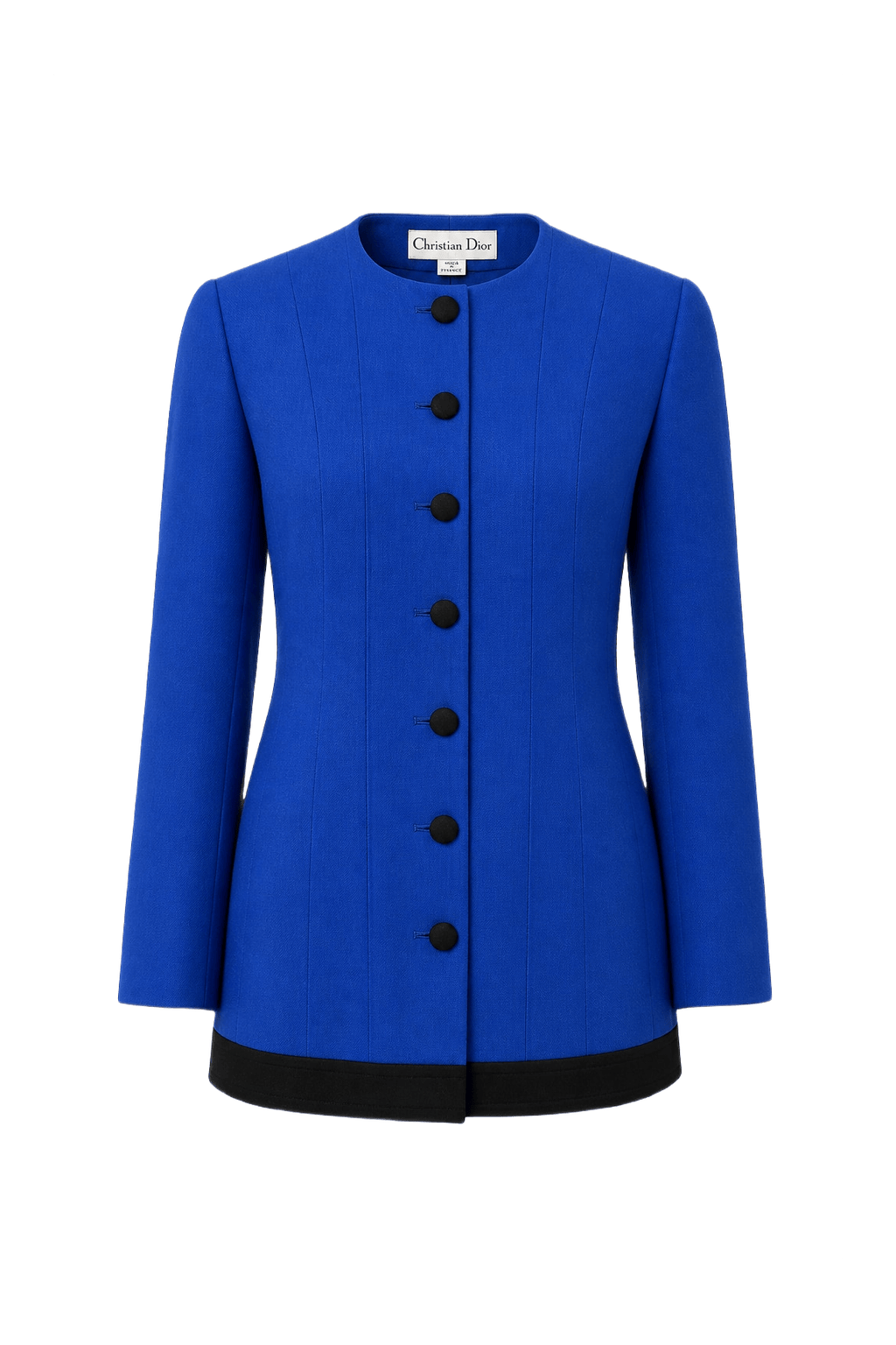 1980s Royal Blue Wool Jacket - Front View