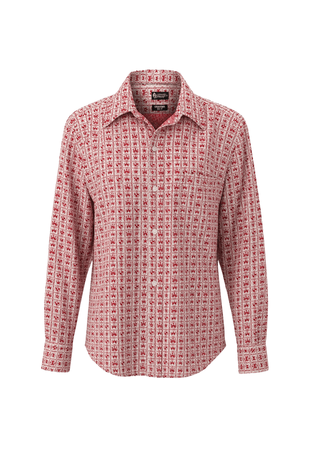 1970s Red Polyester Shirt - Front View