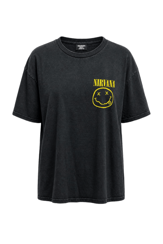 1990s Black Cotton T-Shirt - Front View
