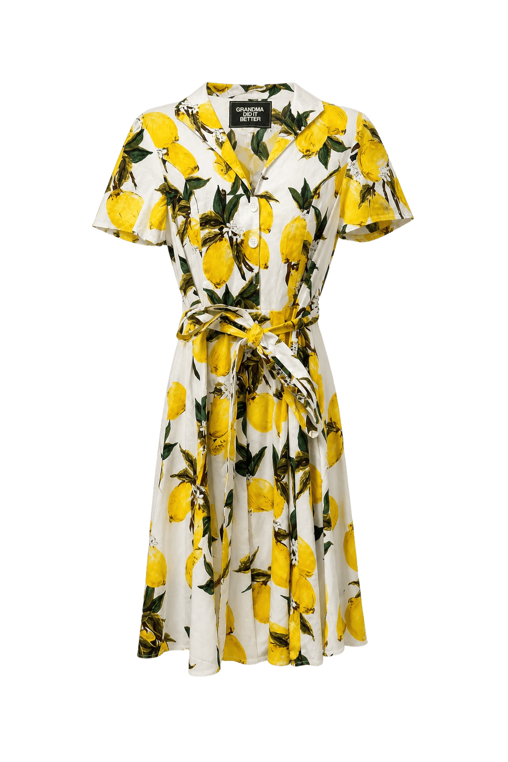 1990s White Cotton Dress - Front View