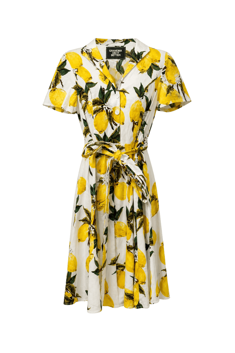 1990s White Cotton Dress - Front View