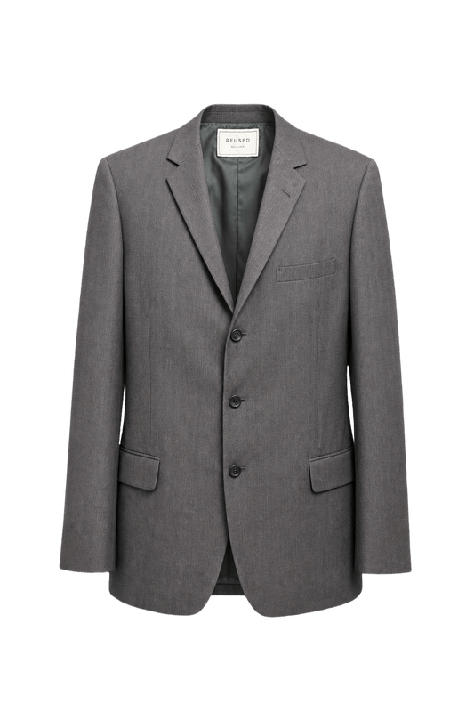 1960s Gray Wool Blend Blazer - Front View