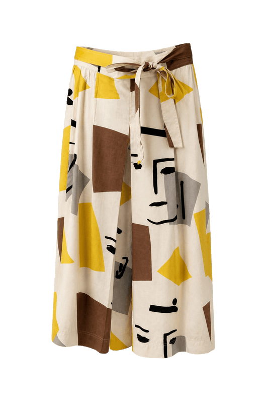 1980s Beige Cotton Shorts - Front View