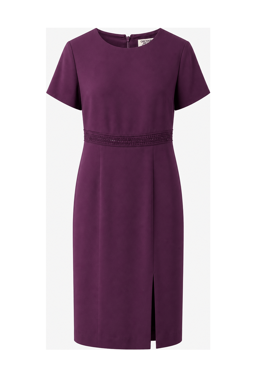 1980s Purple Polyester Dress - Front View