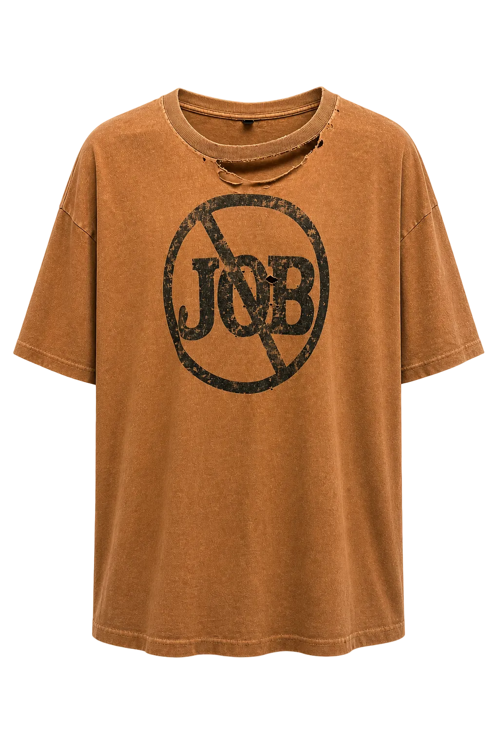 1990s Brown Cotton T-shirt - Front View