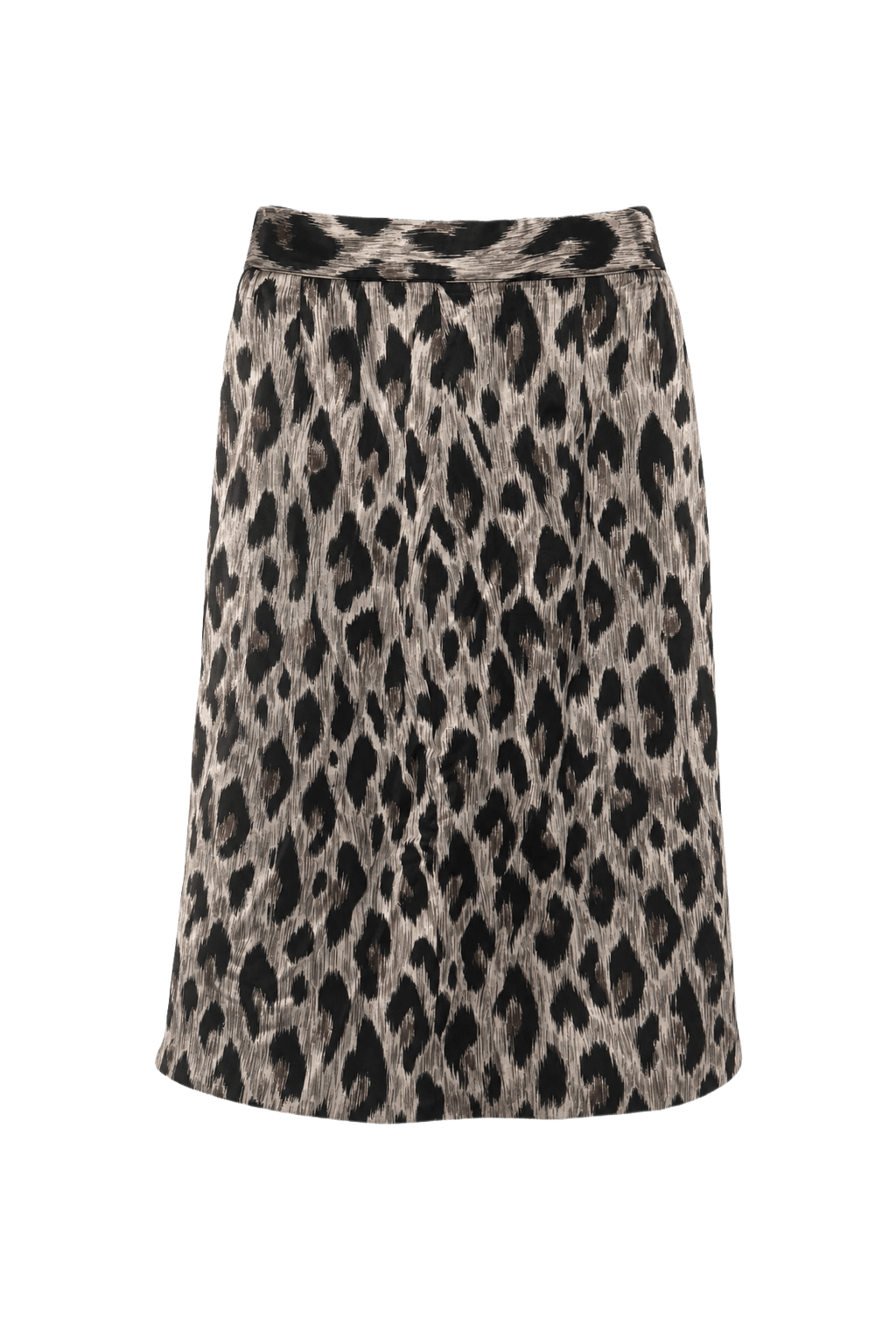 1990s Metallic Silver Synthetic Skirt - Front View