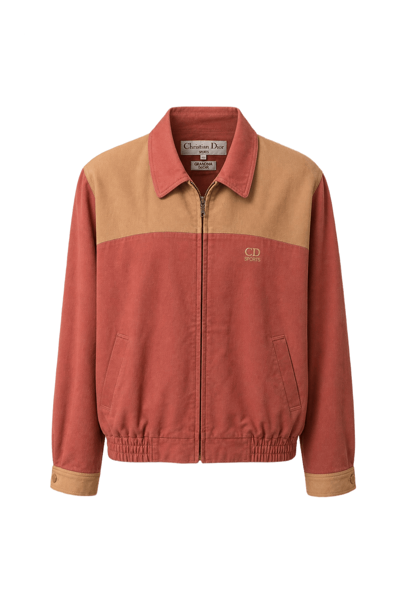 1980s Dusty Rose Pink Cotton Blend Jacket - Front View