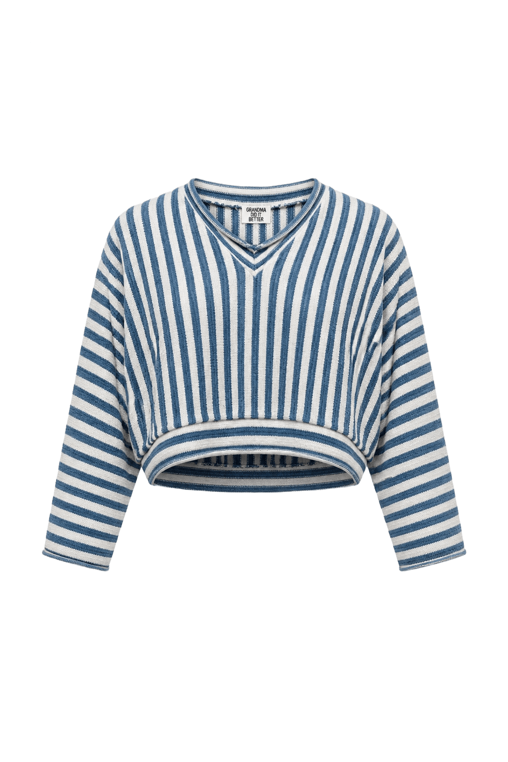 1980s Blue Cotton Sweater - Front View