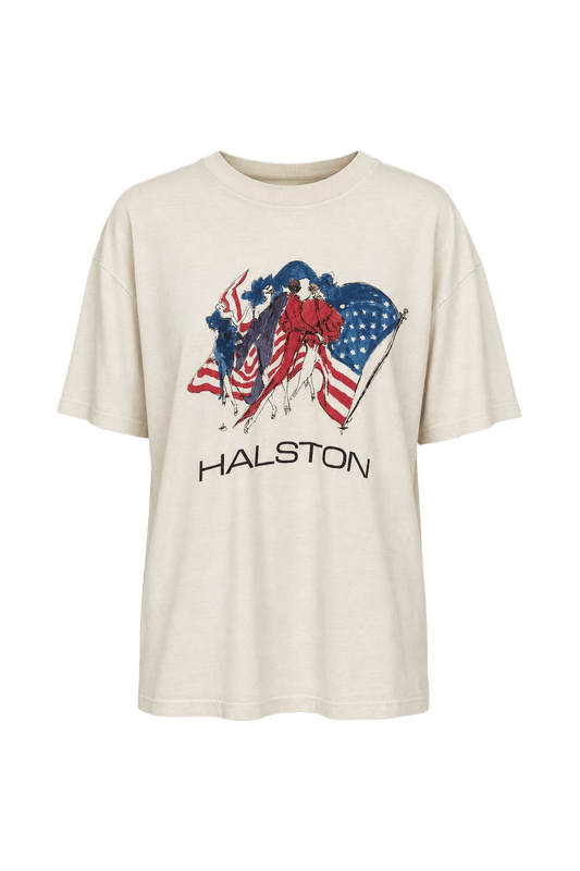 1980s Cream White Cotton T-Shirt - Front View