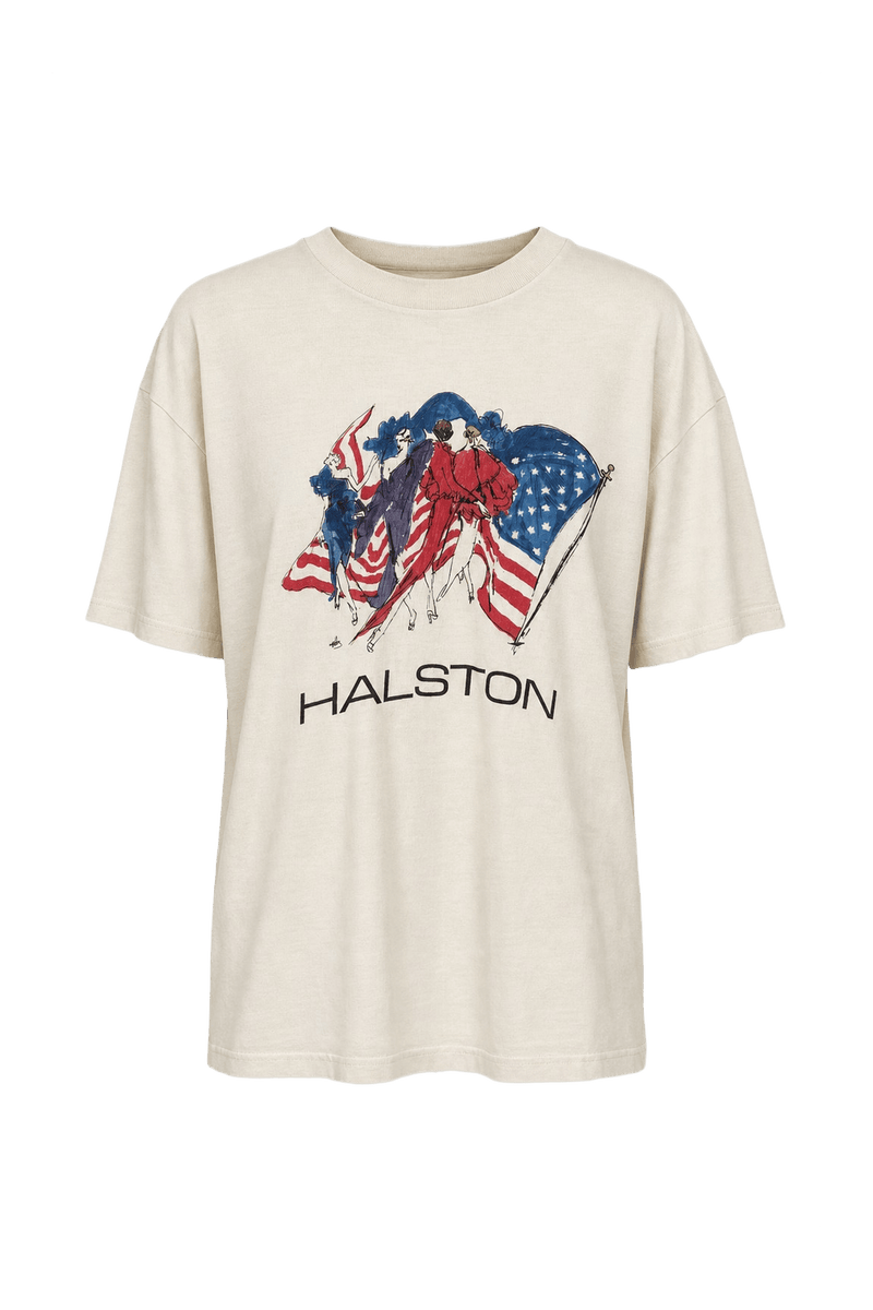 1980s Cream White Cotton T-Shirt - Front View