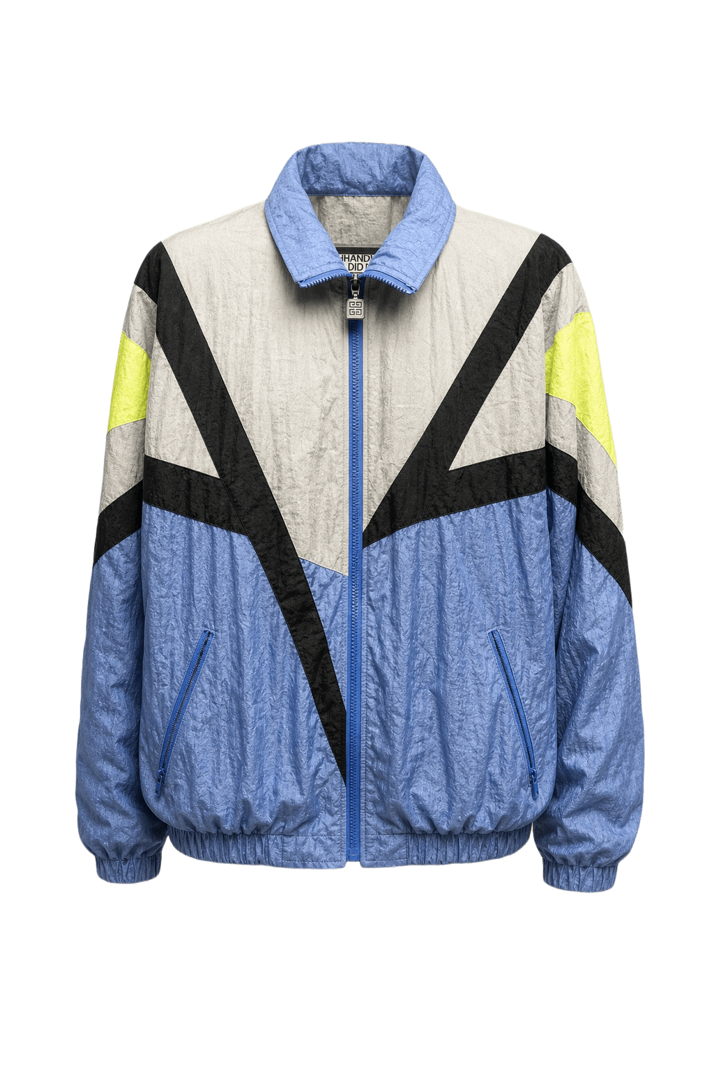 1980s Light Blue Nylon Jacket - Front View