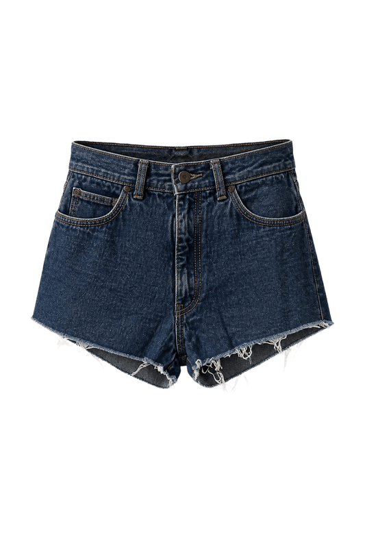 1990s Blue Denim Shorts - Front View