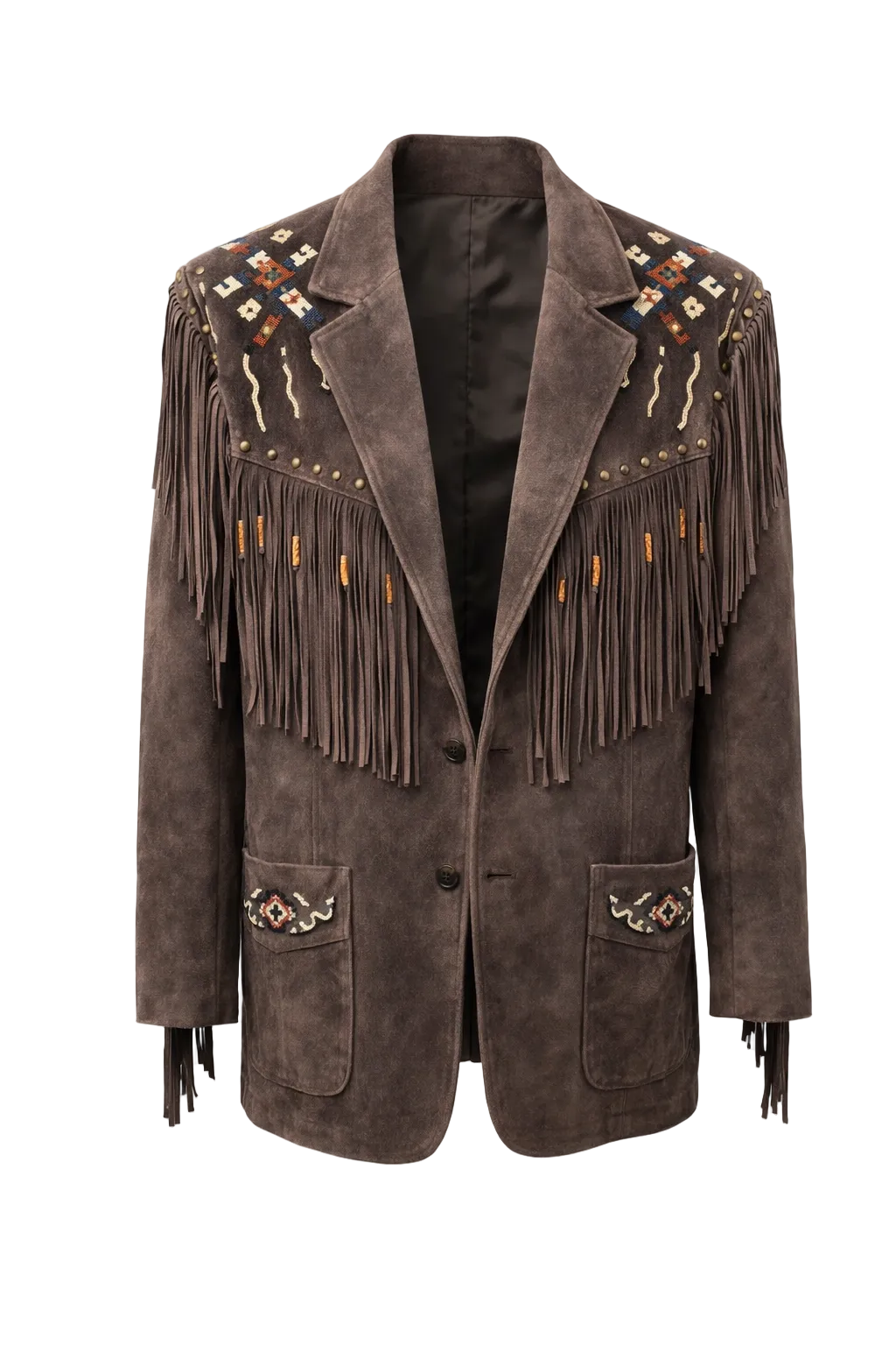 1970s Brown Suede Jacket - Front View