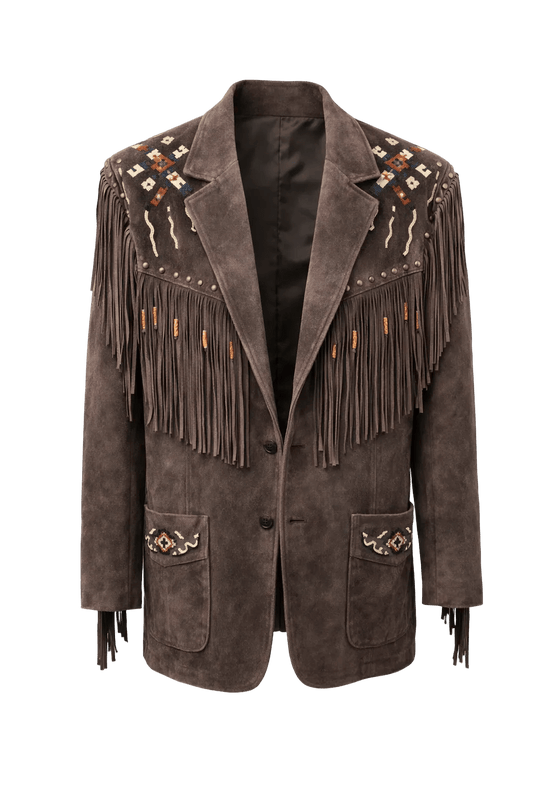 1970s Brown Suede Jacket - Front View