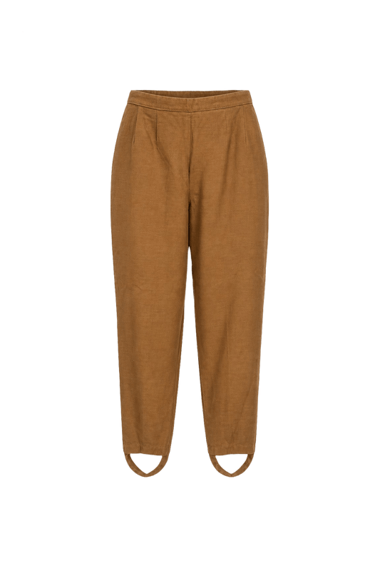 1960s Mustard Yellow Synthetic Blend Pants - Front View