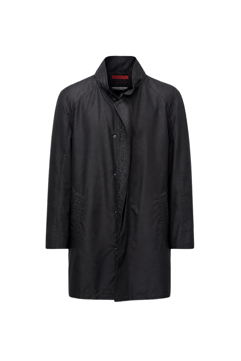 1990s Black Nylon Coat - Front View