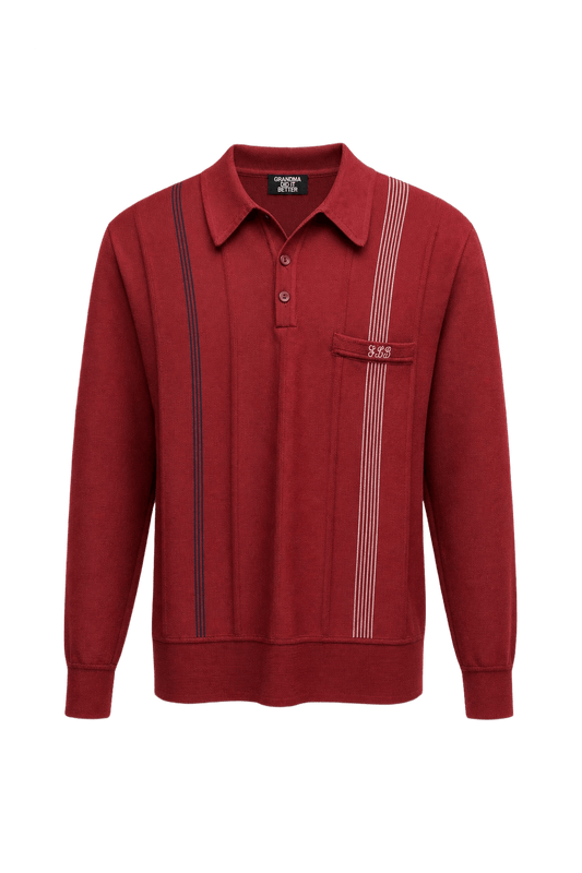1970s Red Cotton Sweater - Front View