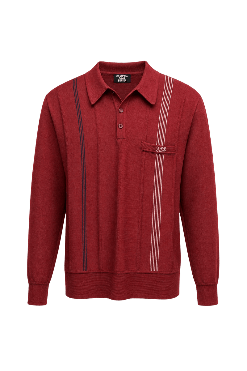 1970s Red Cotton Sweater - Front View