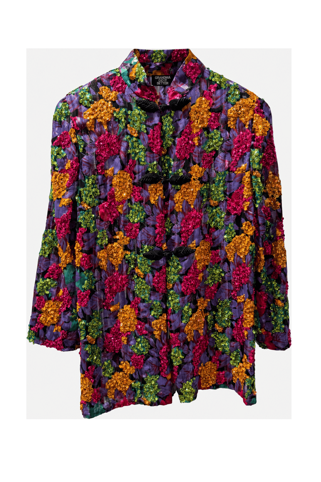 1980s Multicolor Polyester Jacket - Front View