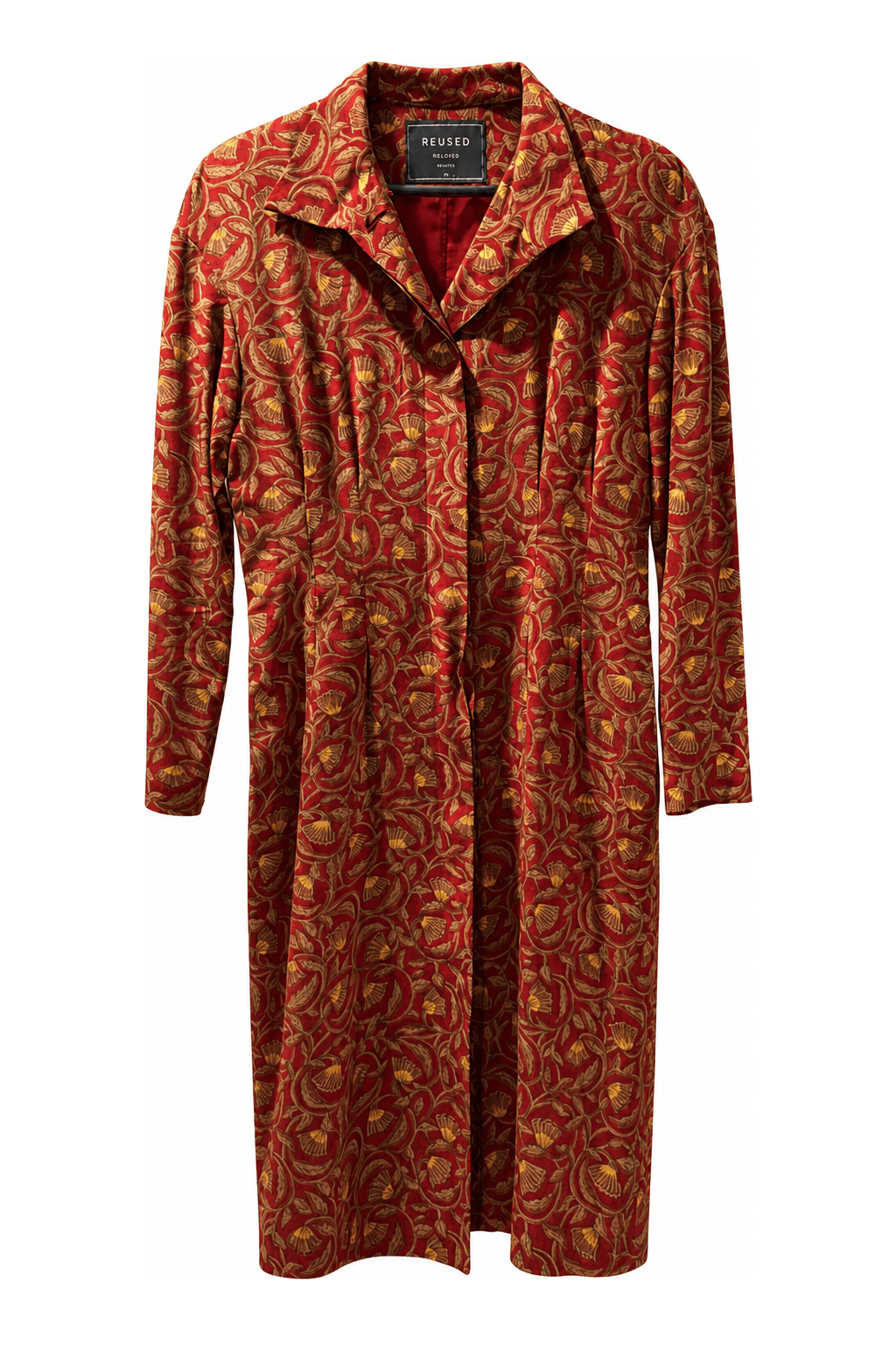 1990s Red Polyester Dress - Front View