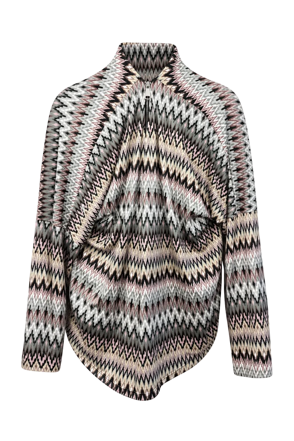 1970s Multicolor Knit Sweater - Front View