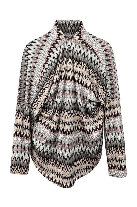 1970s Multicolor Knit Sweater - Front View