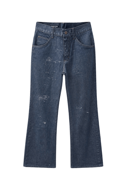 1980s Blue Denim Jeans - Front View