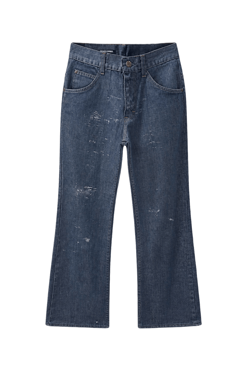 1980s Blue Denim Jeans - Front View