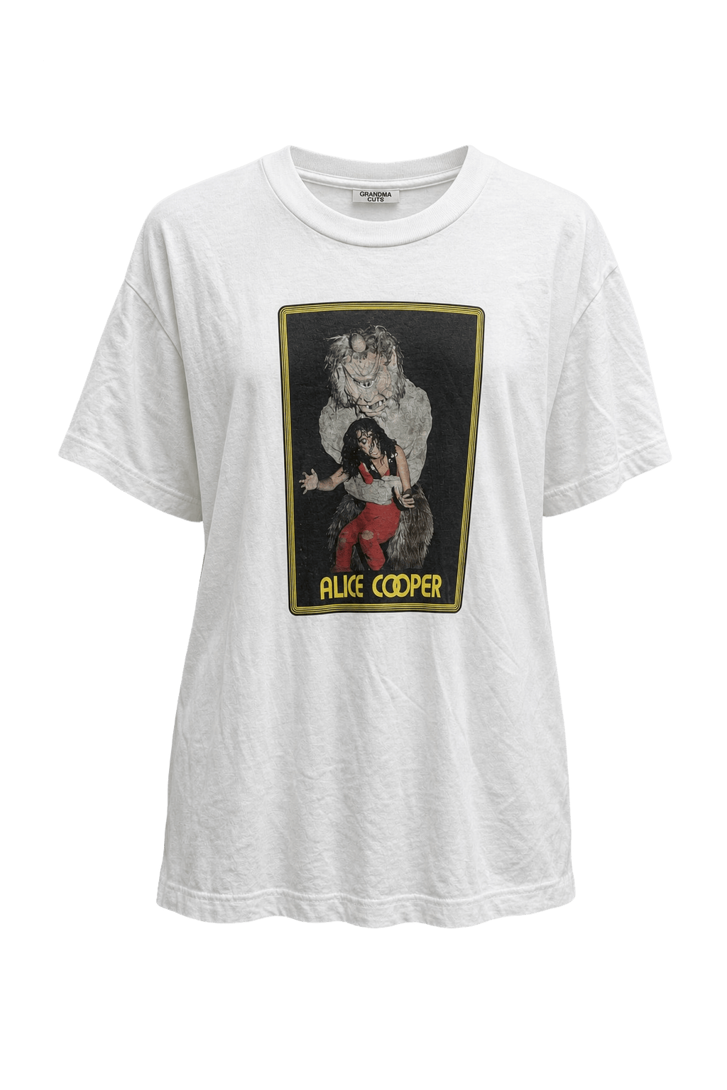 1990s White Cotton Blend T-Shirt - Front View