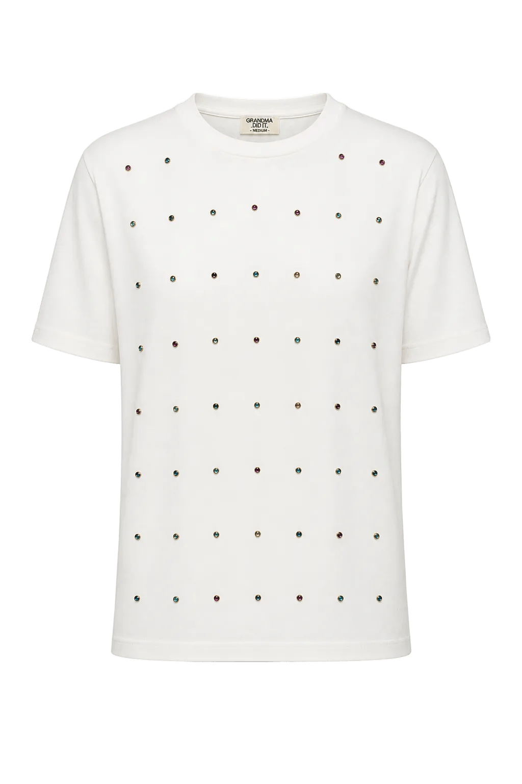 1990s White Cotton T-Shirt - Front View