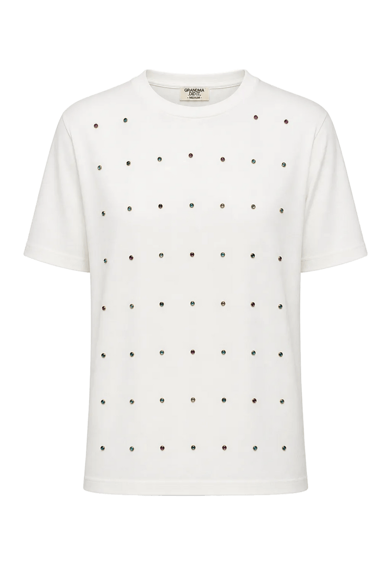 1990s White Cotton T-Shirt - Front View