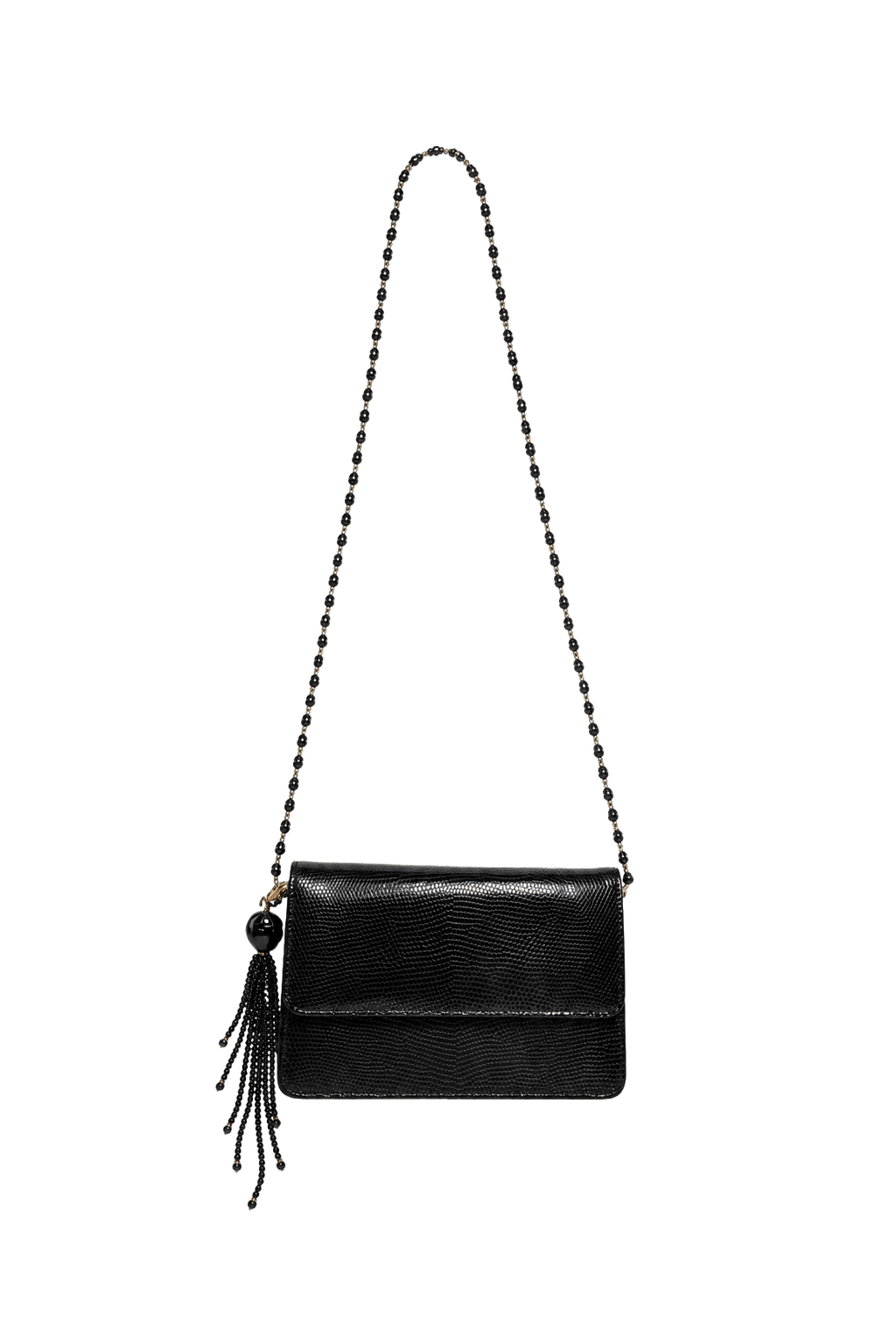 1980s Black Leather Bag - Front View