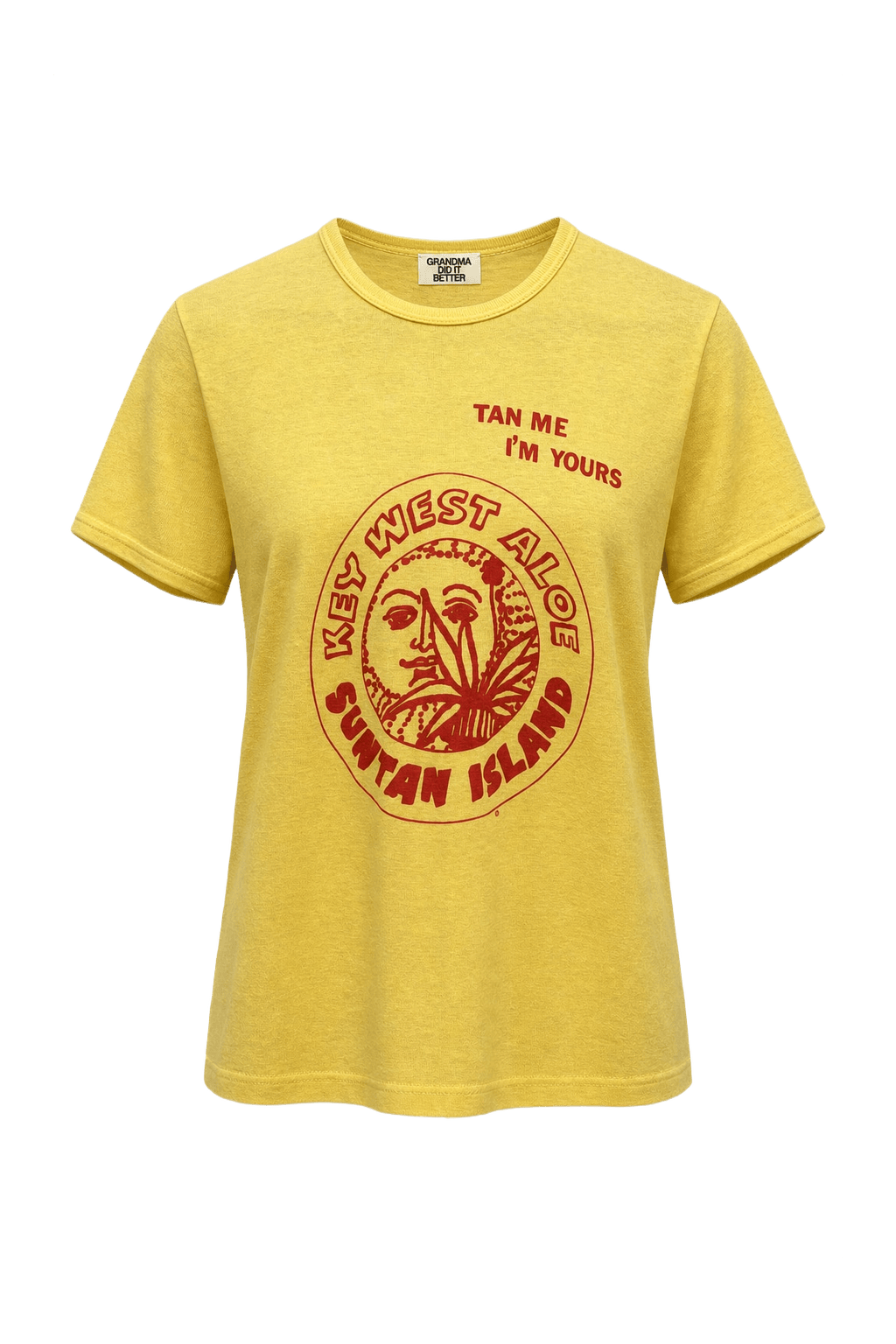 1970s Yellow Cotton Blend T-Shirt - Front View