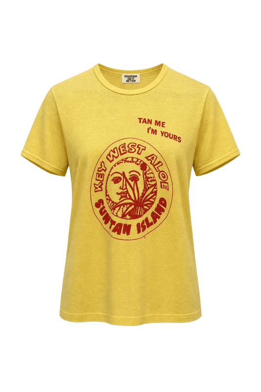 1970s Yellow Cotton Blend T-Shirt - Front View