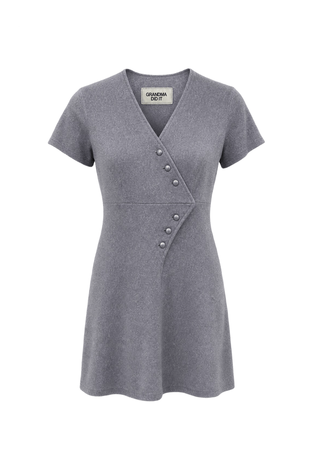 1960s Lavender Synthetic Blend Dress - Front View