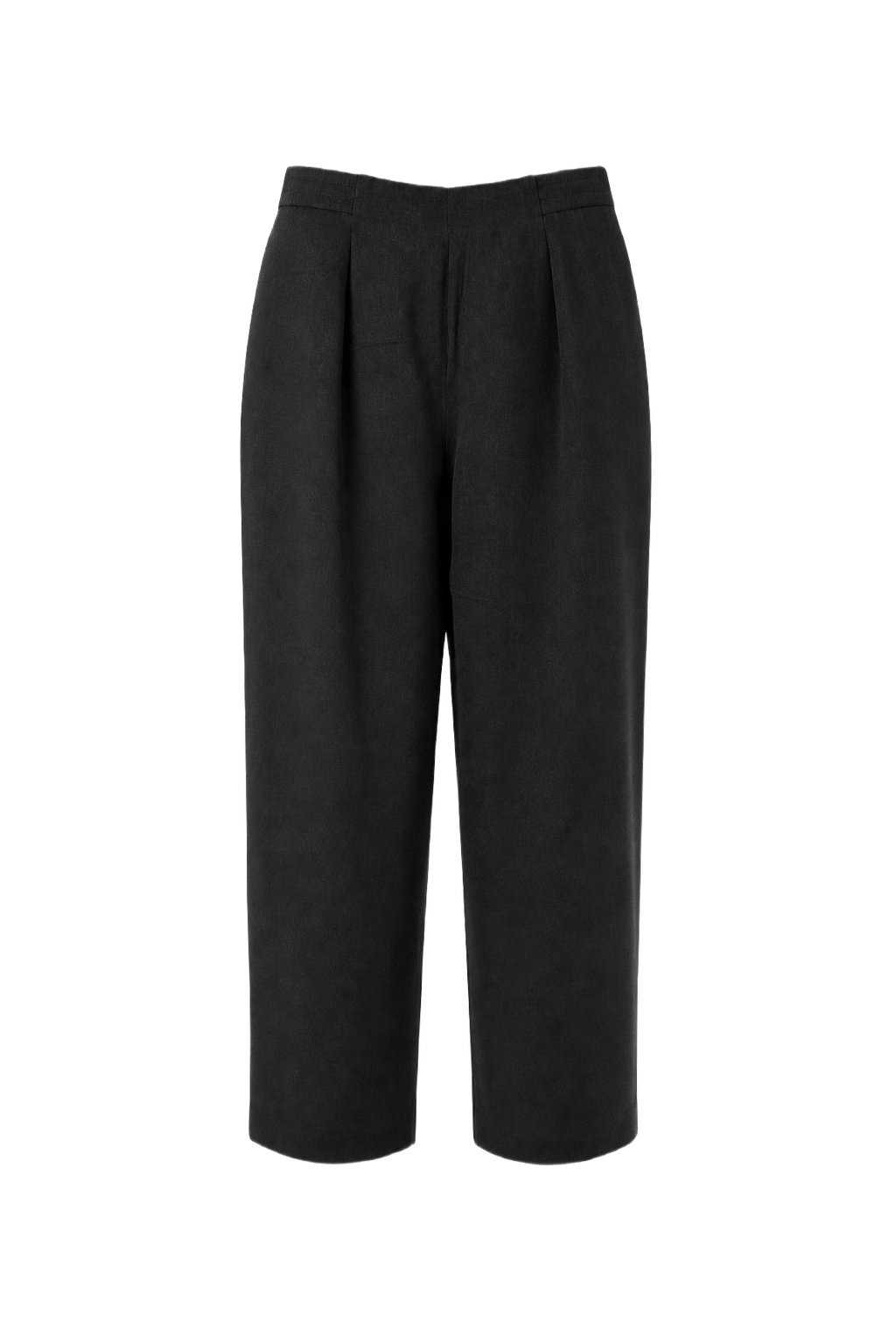 1990s Black Nylon Trousers - Front View