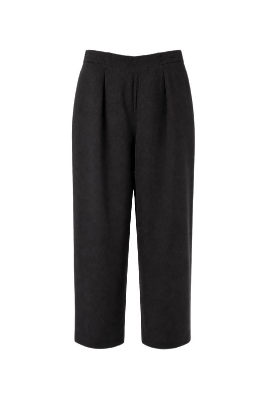 1990s Black Nylon Trousers - Front View