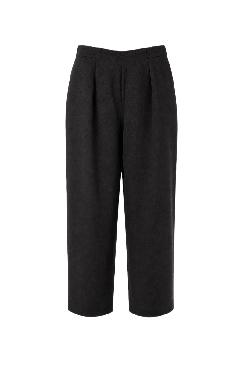 1990s Black Nylon Trousers - Front View