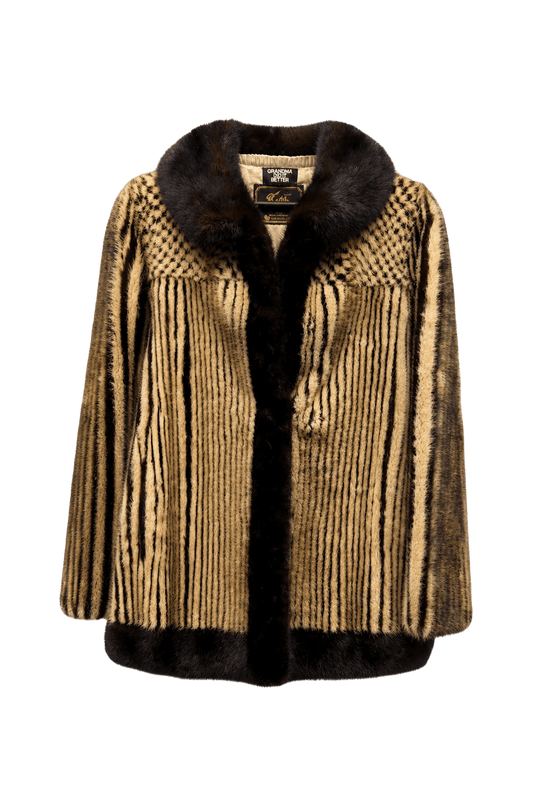 1990s Brown Fur Coat - Front View